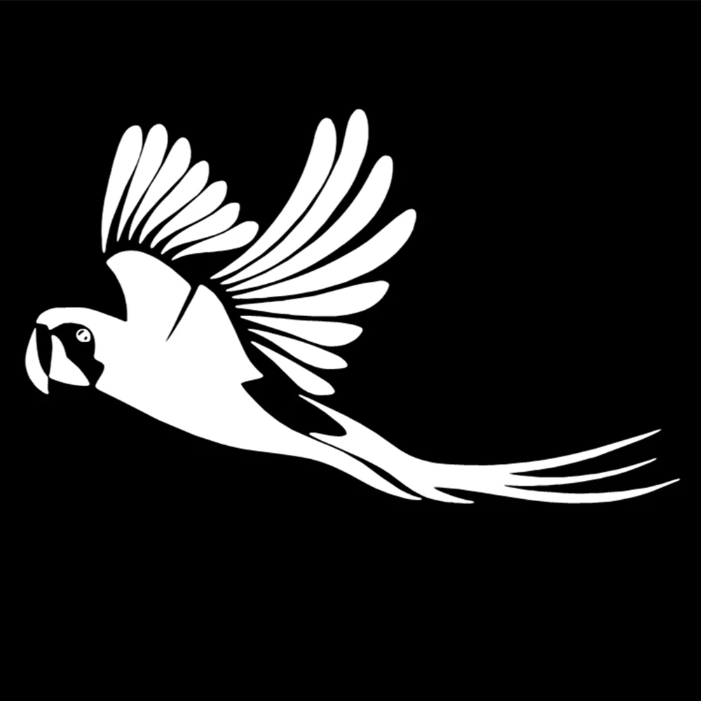 Cute Flying Parrot Bird Waterproof Car Sticker Vinyl Decal Наклейка На Авто С Попугаем Для Любителей Животных Free Shipping