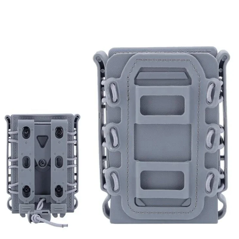 Tactical Magazine Pouch Molle for Ar15 M4 5.56 7.62 9mm Scorpion Fast Mag Quick Release Mag TPR Holster Adjustable Case Box