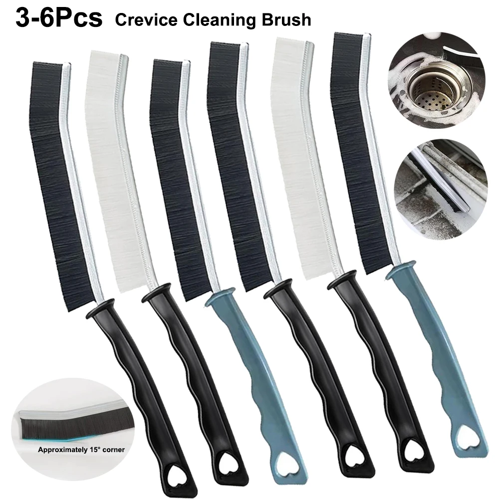 3-6Pcs Crevice Cleaning Brush Durables Car Kitchen Tile Grout Dead End Bristle Cleaning Brush Bedroom Floor Line Cleaning Brushe