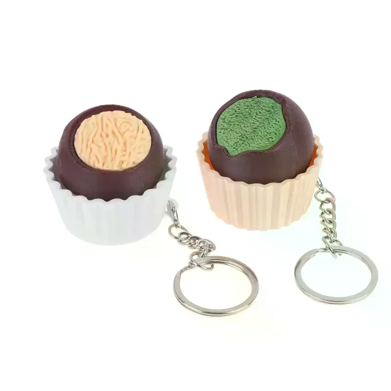 Push Stress Relief Sensory Toys  Simulated Chocolate Keyboard Keychain Fidget Toys 3D Chocolate Keyboard Clicker For Kids Adults