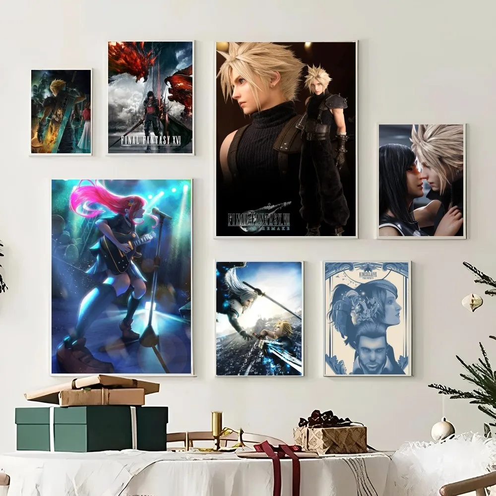 فاينل فانتاسي السابع سحابة الصراع ملصق ، طباعة ورقة ، غرفة نوم ، مدخل ، بار ، مقهى ، الفن ، الديكور ، اللوحة ، لعبة ، 1 قطعة