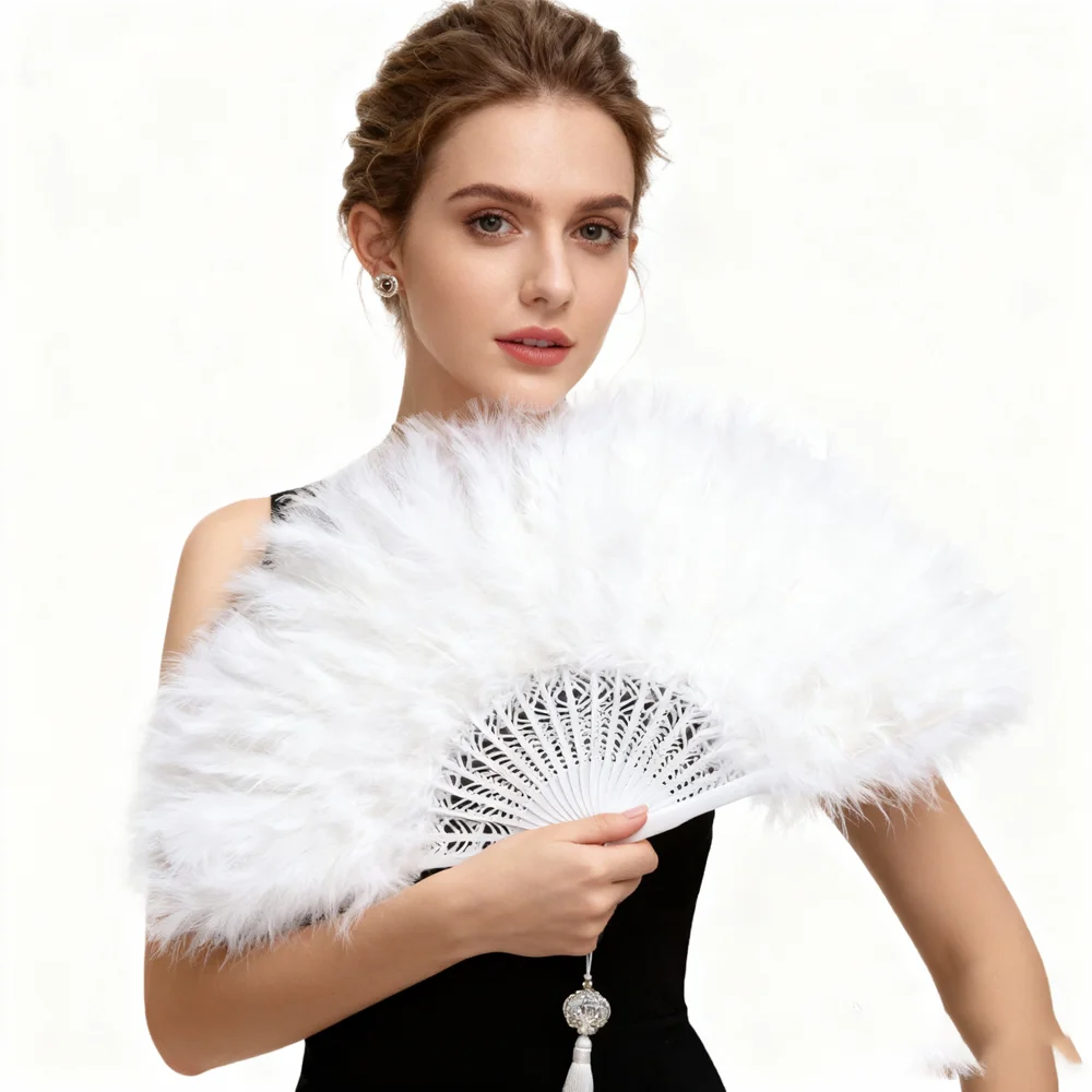 Kipas Bulu Putih Gaya PESENAR  - Women'S Accessories In The 1920S ulasan dan harga