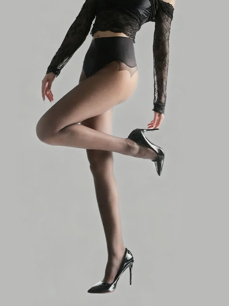 720 Pin Craft Women Pantyhose Fashion Seamless Oil Shiny Slip Ultrathin Sheer Tights Open Crotch Woman Leg Shaping Stocking