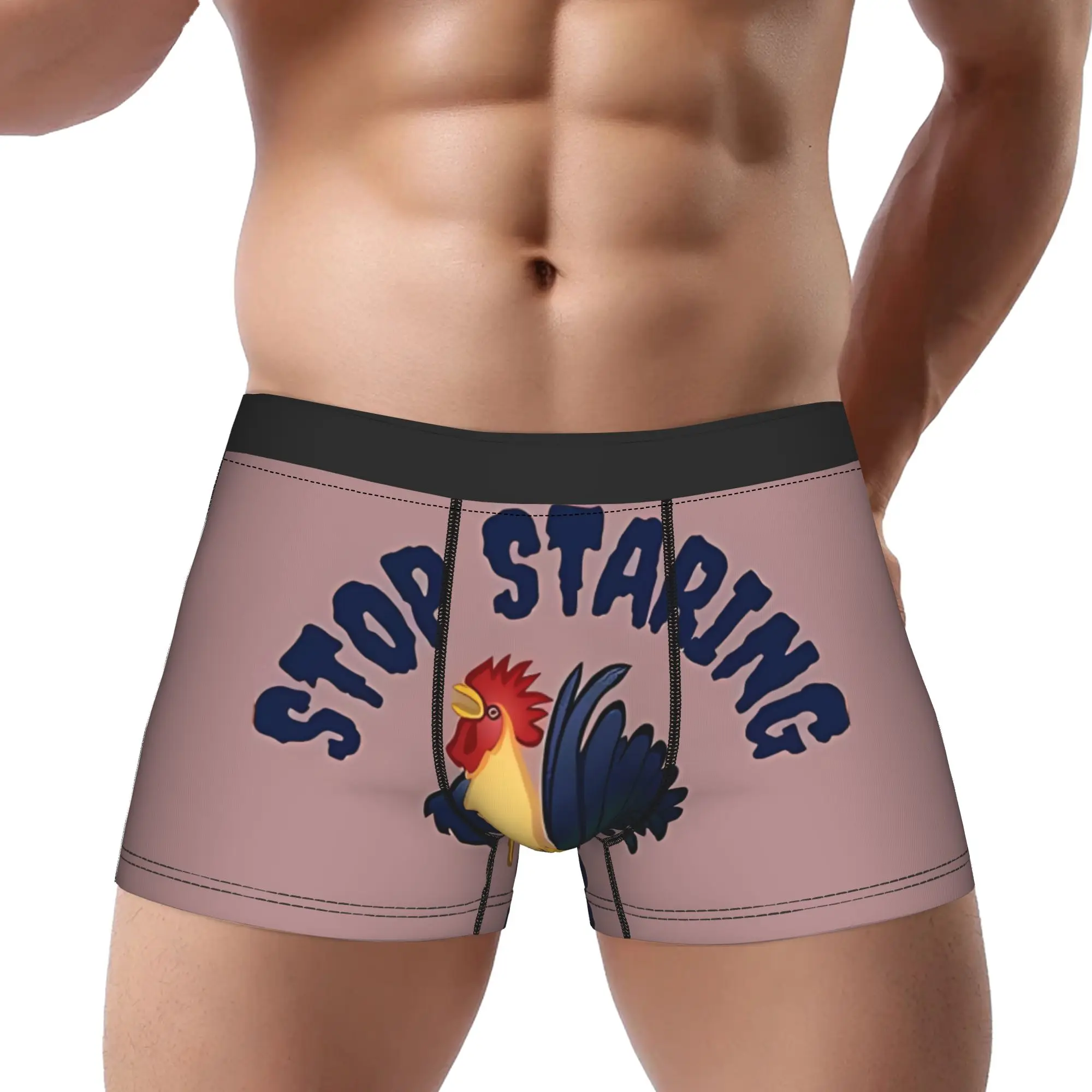 

Трусы-боксеры Rooster Stop Staring At My Cock, дышащие, удобные, мужское нижнее белье, шорты-боксеры
