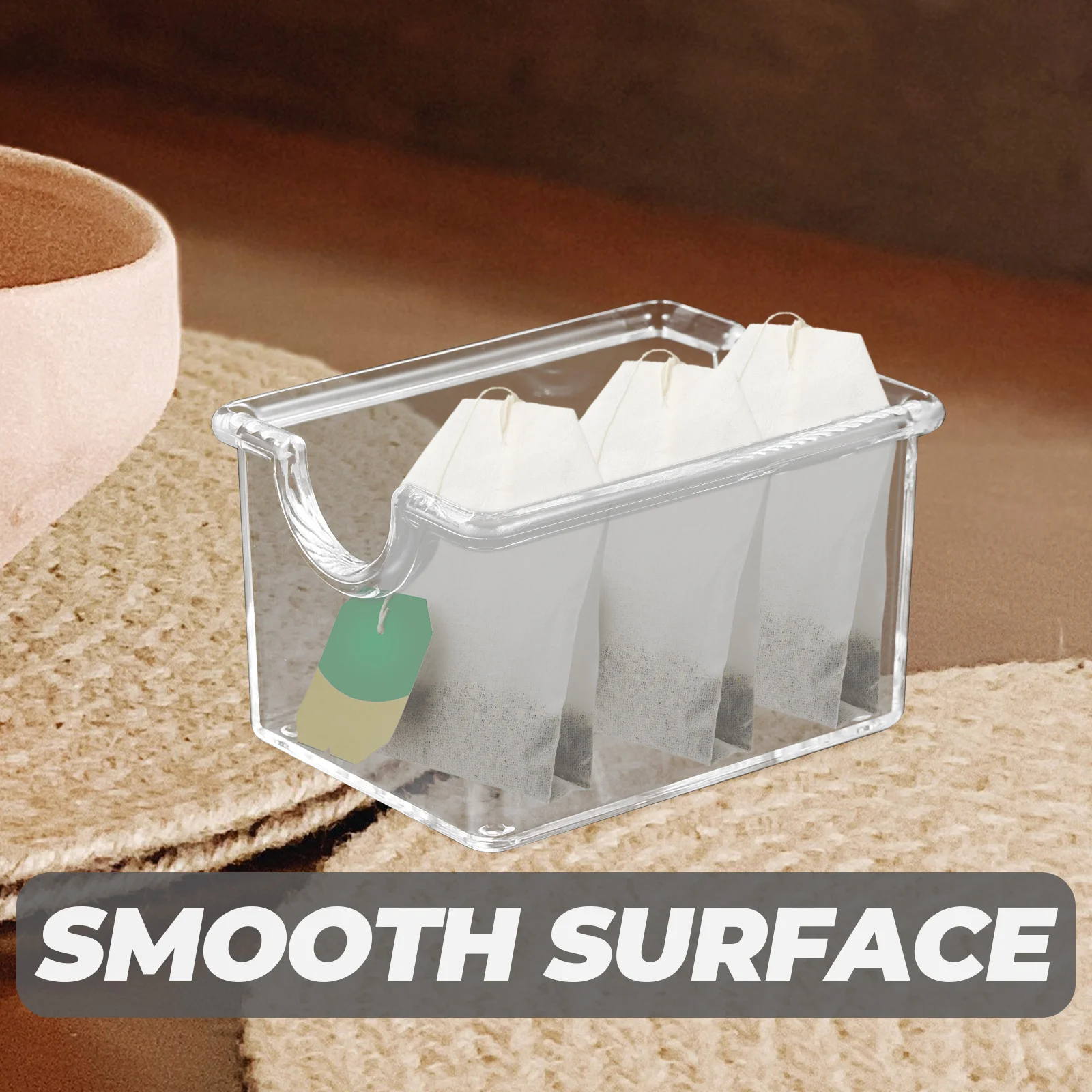 

Acrylic Tea Bag Organizer Desktop Storage Box Small Candy Sugar Packet Holder for Coffee Bar Kitchen Counter Tea Bag Holder
