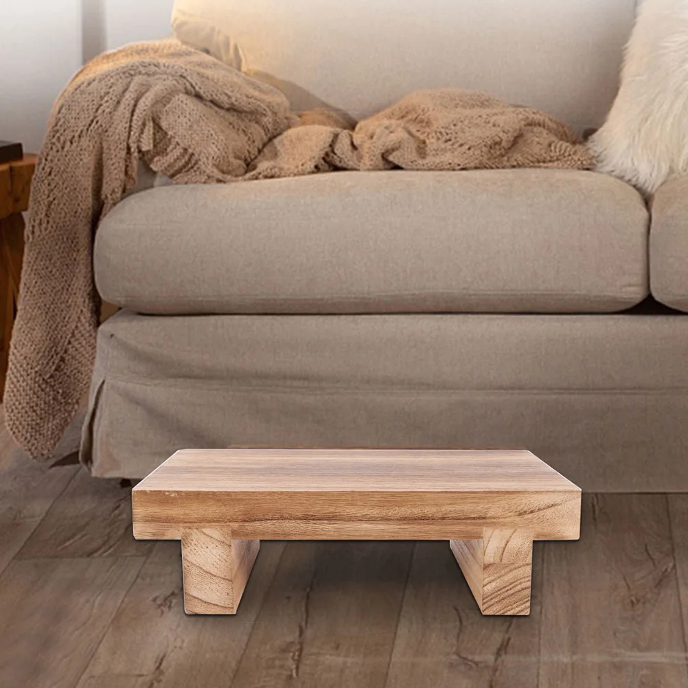

Wooden Footstool Bedside Step Stool Furniture Portable Bedroom Use Lightweight Feet Rest Stool Office Desk