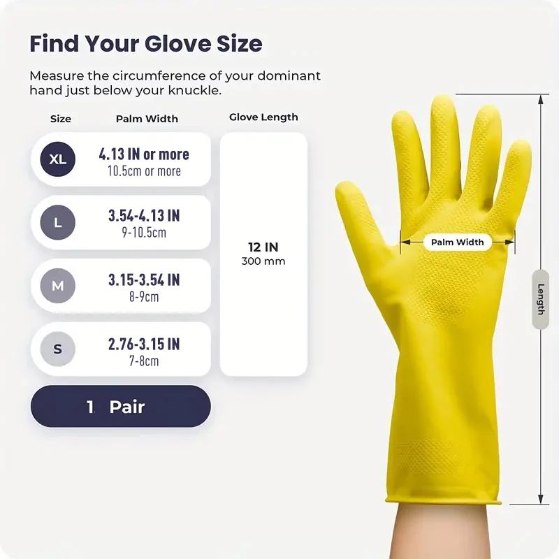 Genuine cowhide latex gloves for Nanyang household kitchen, thickened waterproof cleaning, dishwashing, latex rubber protection