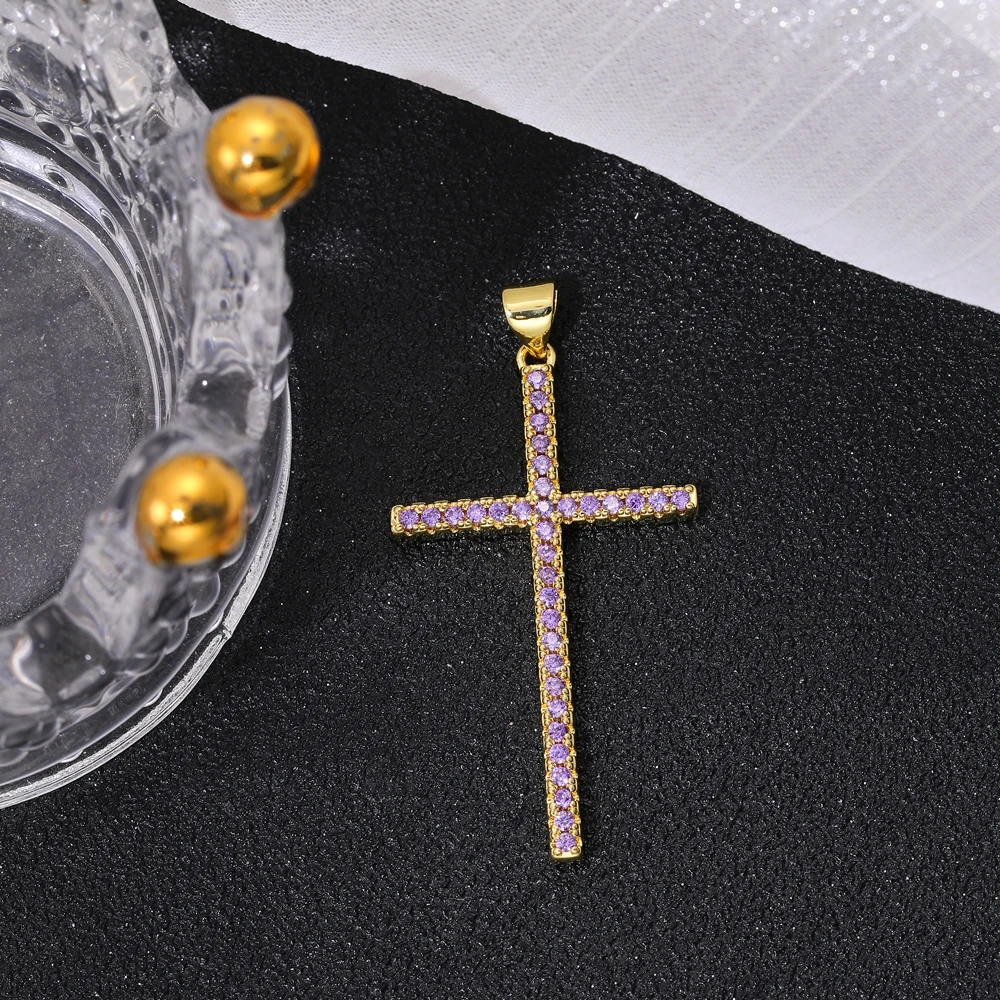 Juya 18 Karat echt vergoldeter religiöser Rosenkranz, christlich-katholisches Kreuz, Anhänger, Schmuckherstellung, Zubehör, Kunsthandwerk, böser Blick, Charms – Detail 23