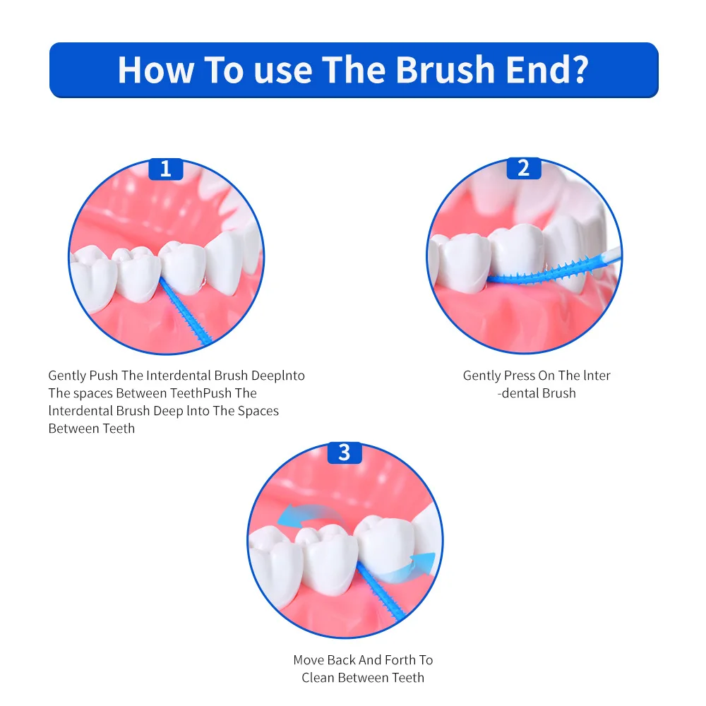 20 piezas Cleanpik cepillo de dientes adhesivo suave cepillo de masaje gingival cepillo de limpieza masaje elástico espacio de dientes