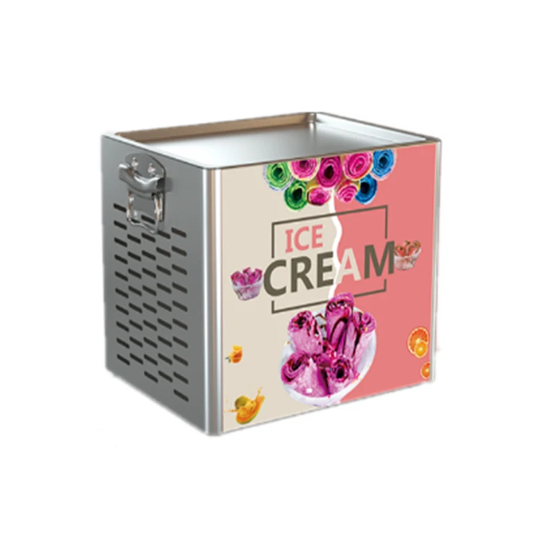 ยี่ห้อใหม่ทั้งเครื่องสแตนเลส Mini Mini Ice กระทะ Plug-ในครัวเรือน Diy Manual Ice กระทะ