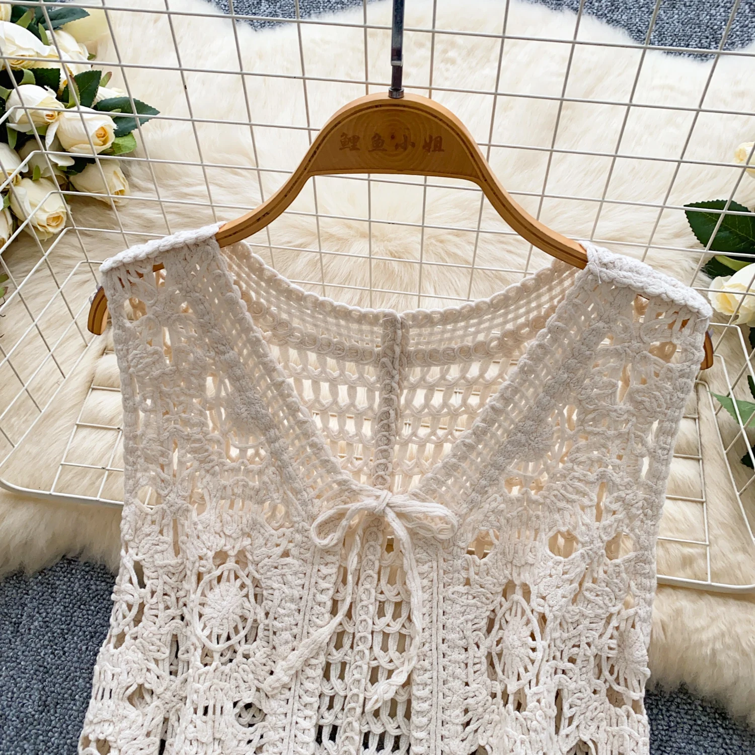 2025 الربيع والخريف عطلة نمط جوفاء الكروشيه الدانتيل متابعة أكمام سترة محبوك سترة الحلو البوهيمي الشاطئ ملابس خارجية سترة