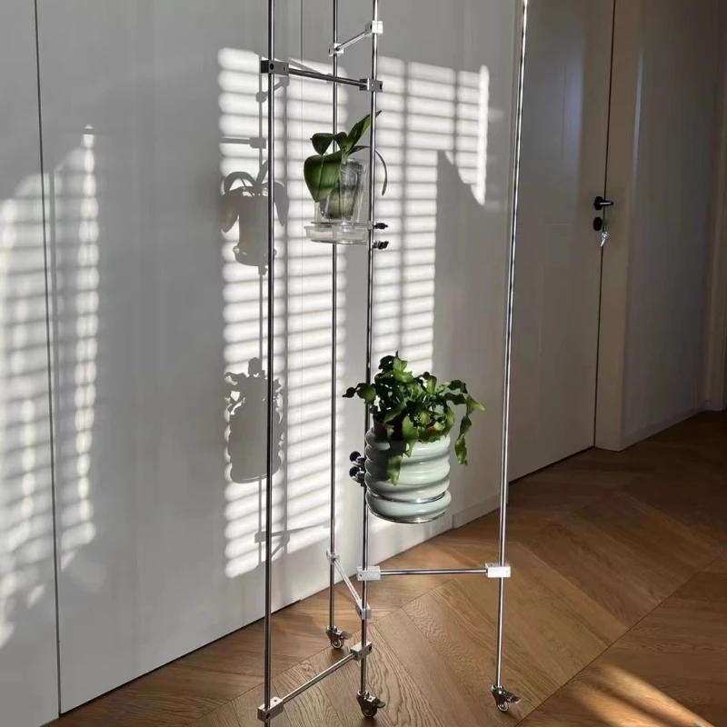 

Flower stand Shelf Living room floor mobile frame Customized balcony Triangle flower stand Material accessories Daquan