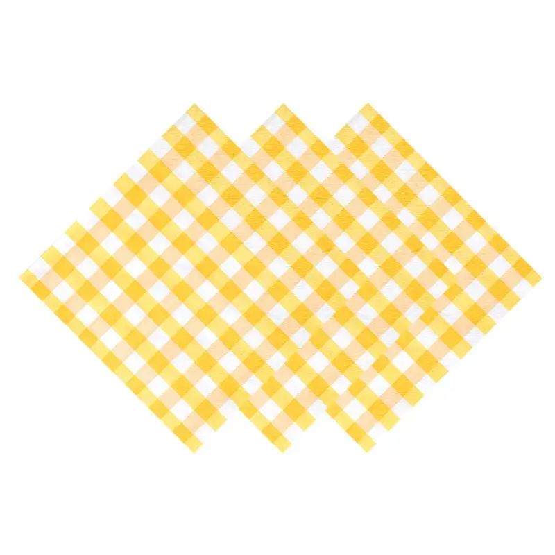 20 Blatt bunte Gingham-Einweg-Papierservietten, weich und saugfähig, für Picknicks, Geburtstage, Hochzeiten, Feiertage und Tischdekorationen – Detail 16