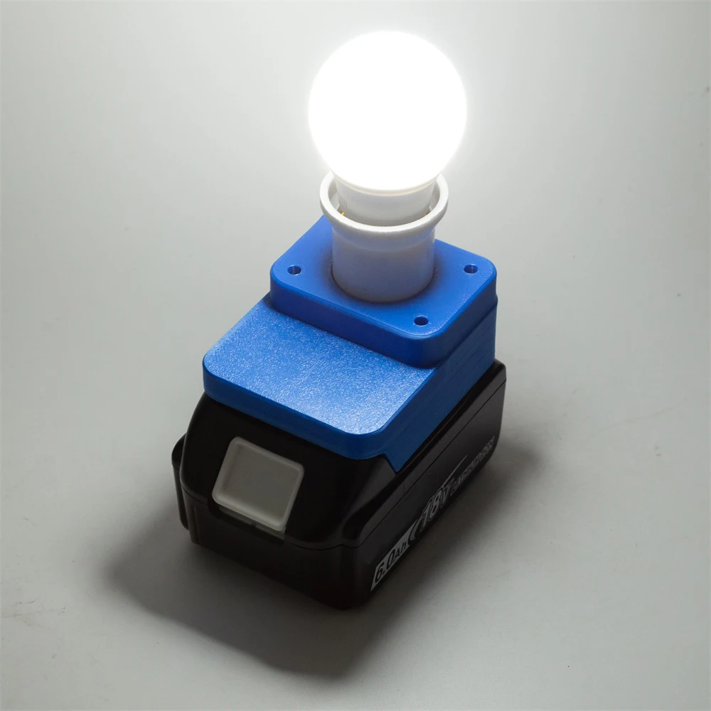 Luz de trabajo LED de 5W, Bombilla E27 para batería de litio de la serie Makita de 18V, lámpara interior y exterior (sin batería)