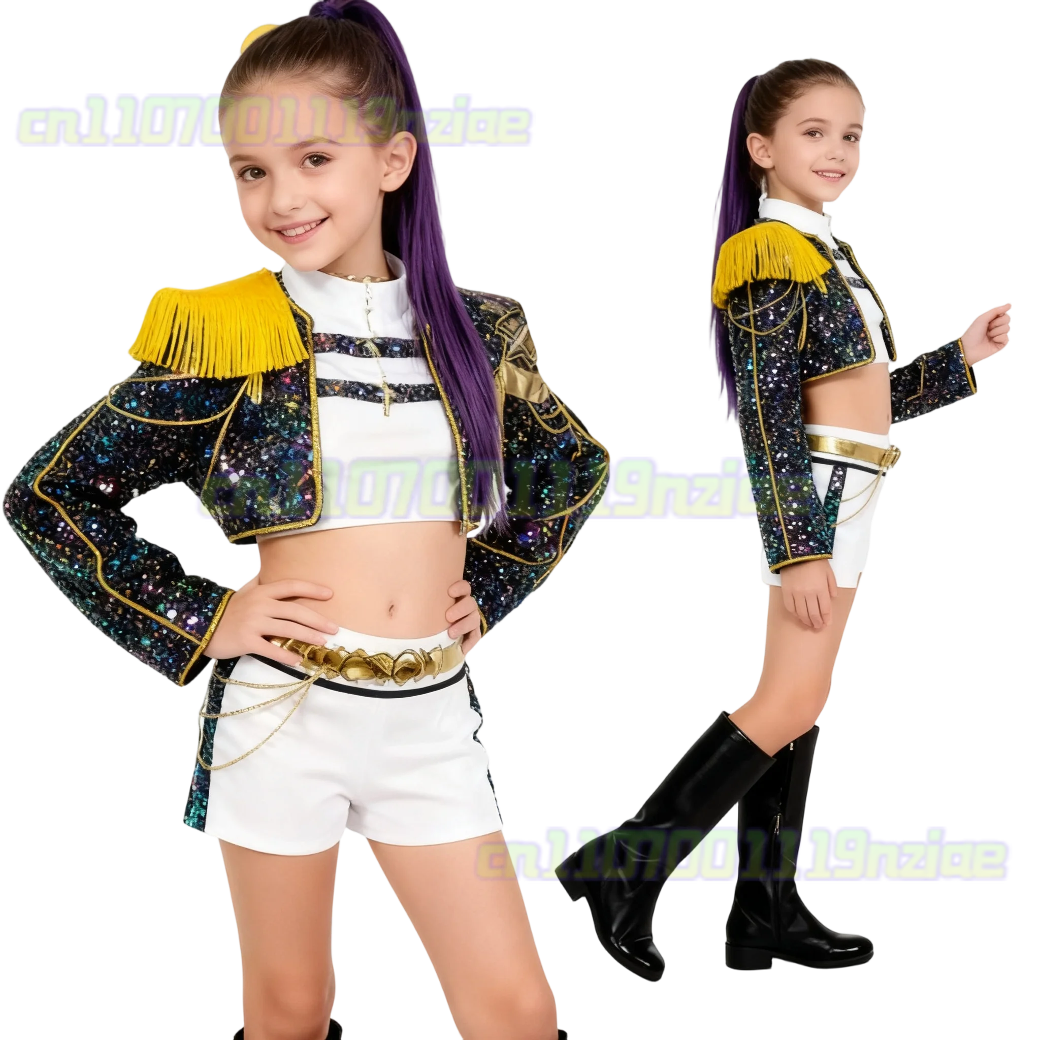 أنيمي K-Pop شيطان الصيادين زوي رومي ميرا زي فستان بتصميم حالم تأثيري الظاهري المعبود فيلم تأثيري ل المعبود لعب الأدوار فستان الزي