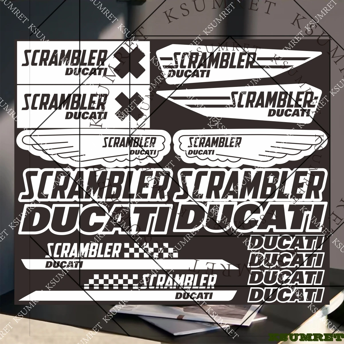 Vinyl Motorcycle Sticker Decal For Ducati Scrambler Stickers