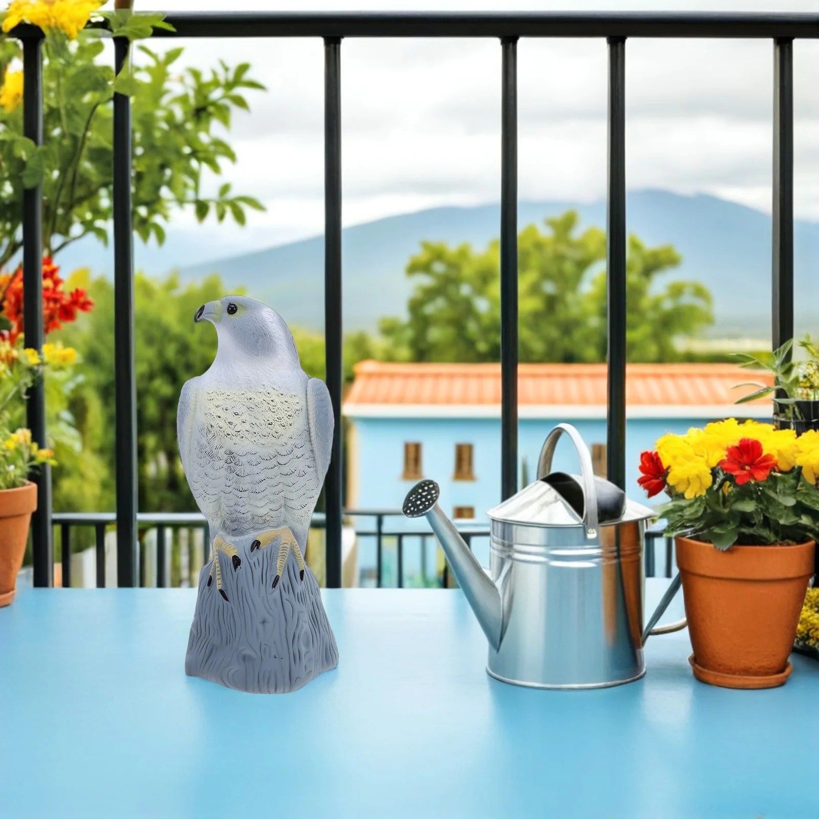 حديقة النسر لتخويف الطيور بعيدا حماية أشجار الفاكهة والنباتات لا تحتاج إلى تحريك حل فعال على المدى الطويل على شكل نسر شرك