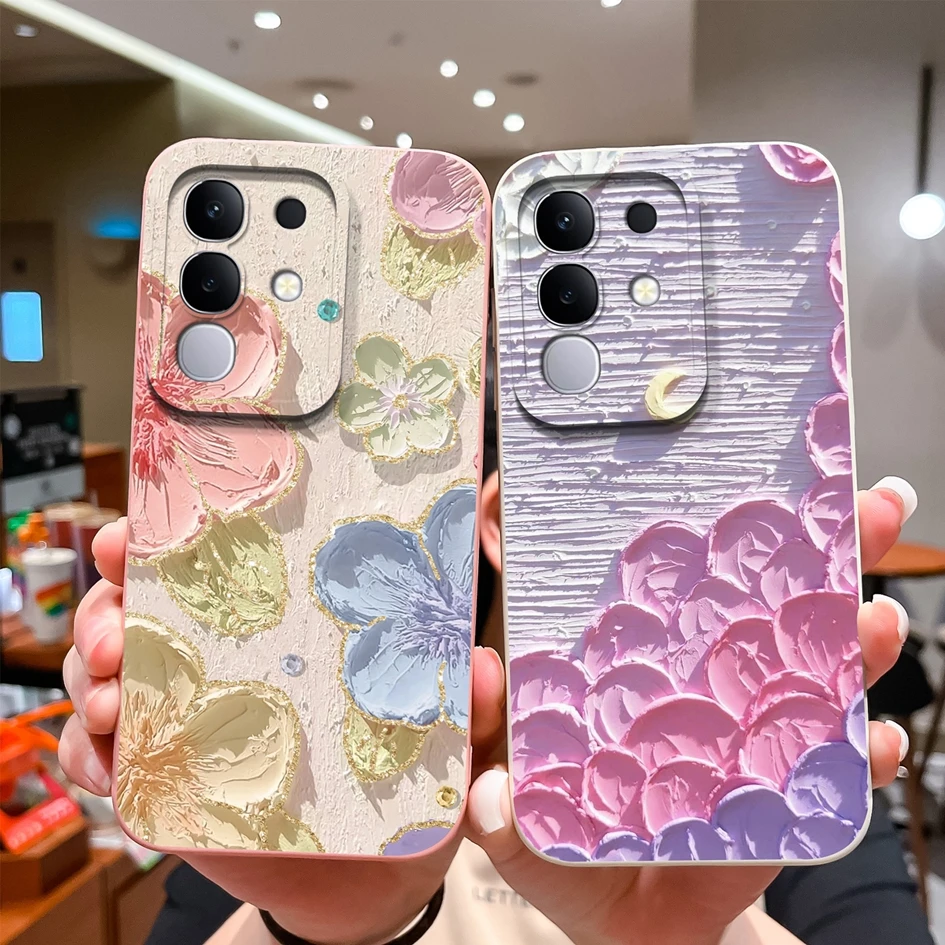 Nowa osłona do aparatu Vivo T4x 5G Ochrona aparatu Śliczne wzory żab Panda Miękkie silikonowe etui zapobiegające upadkom do Vivo T 4x 5G Bumper Shell