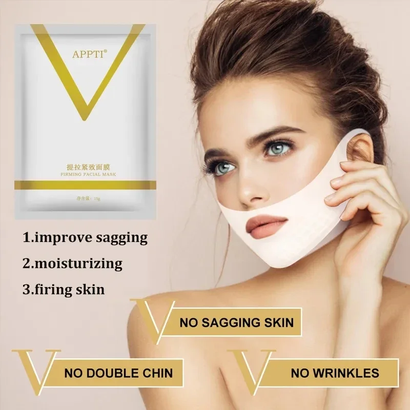 1pcs 4D Reduce Double Chin Tape Neck Firming Shape Mask Face Lift Slimming Mask V Line Chin Up Patch