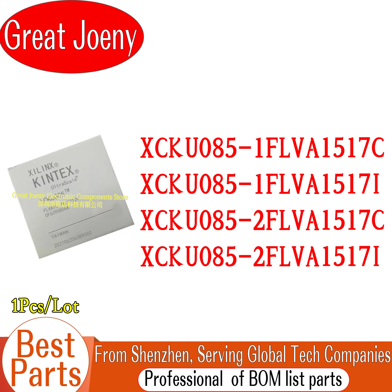 

100% New Original XCKU085-1FLVA1517C XCKU085-1FLVA1517I XCKU085-2FLVA1517C XCKU085-2FLVA1517I IC Chipset BGA-1517