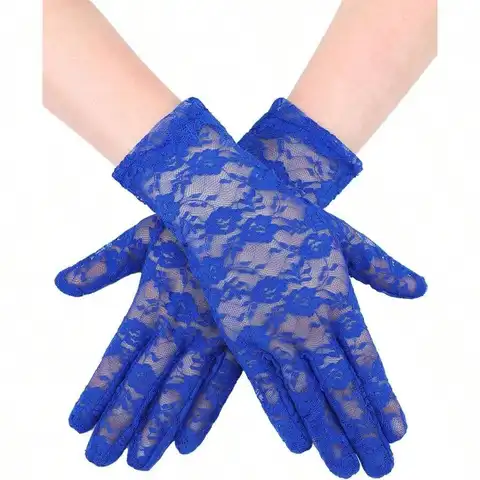 Lace Gloves Women Tea Party Short Lace Gloves Courtesy Dressy Cosplay Dinner Party Evening