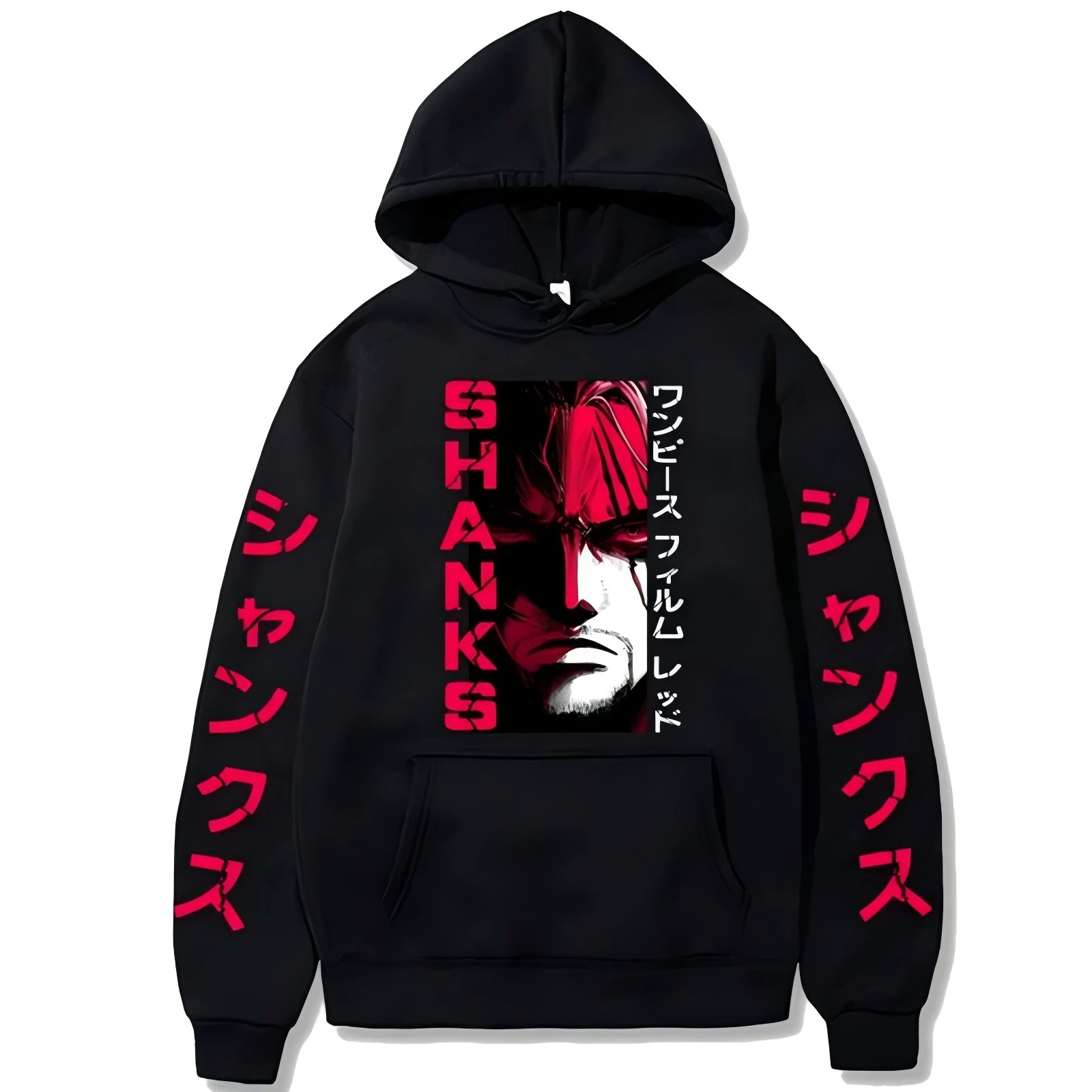 One Piece Luffy Japanischer Buchstabendruck Hoodie Kinder Jungen Mädchen Pullover Kapuzenpullover Anime Kinder Streetwear Oberteile – Detail 8