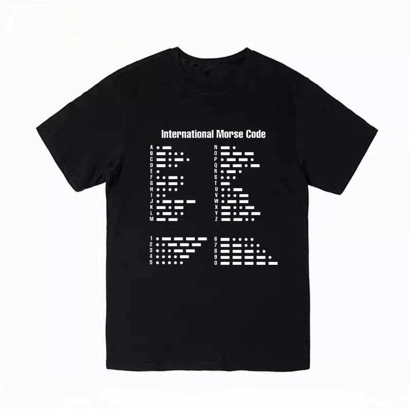 Código Morse, código informático, ciencia, ingeniería, criptografía, camiseta para mujer, camisetas gráficas a la moda, ropa de calle de verano, top Y2K