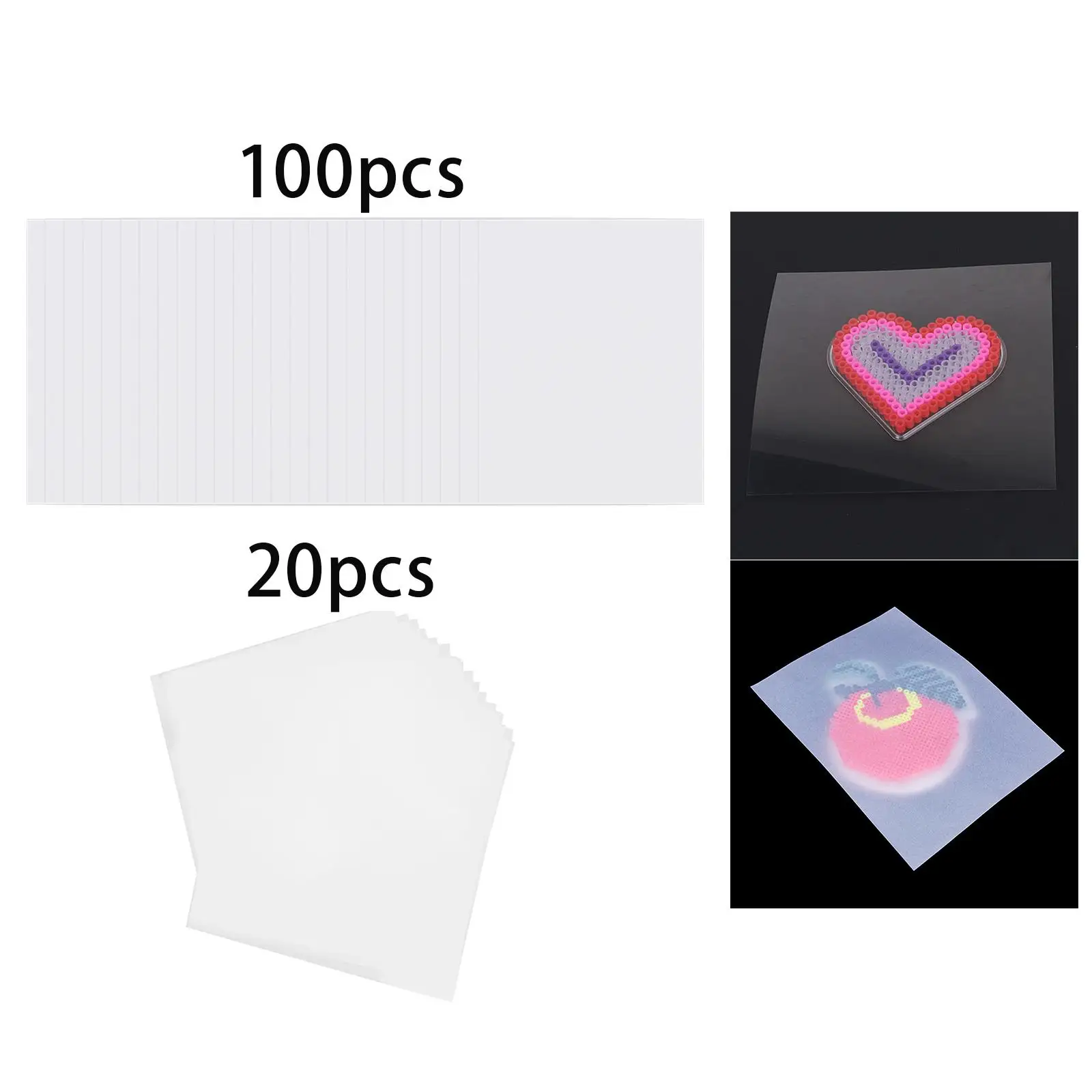 Fuse Beads Ironing Paper Transparent High Temp Resistant Sheets 24x18cm for Melting Beads Craft Accessories Educational Boys