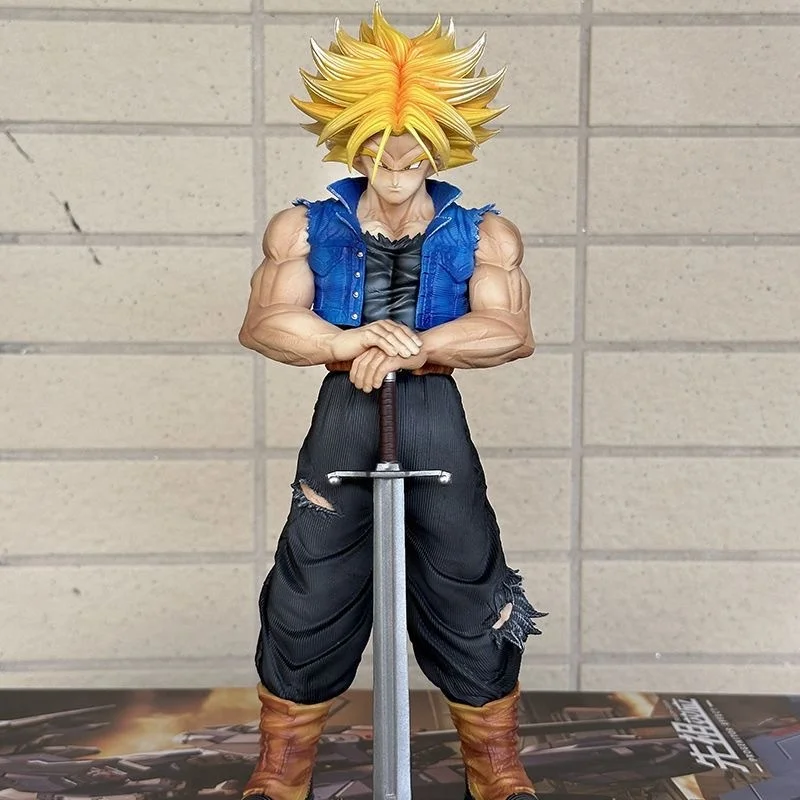 Anime dragon ball z torankusu troncos figuras de ação pvc estátua coleção modelo brinquedos para crianças presentes 25cm saiyan desktop deco