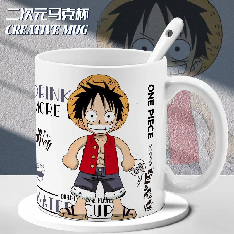 

New One Piece Anime Cute Nika Luffy Zoro Choba Ceramic Mug High-Precision Kawaii Personalized Water Cup Holiday Gift Wholesale