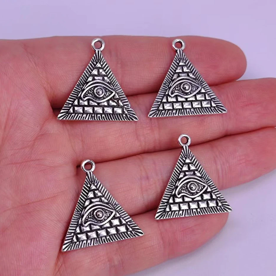 5pcs Triangular Devil's Eye Wholesale Jewelry for women man Accessories DIY