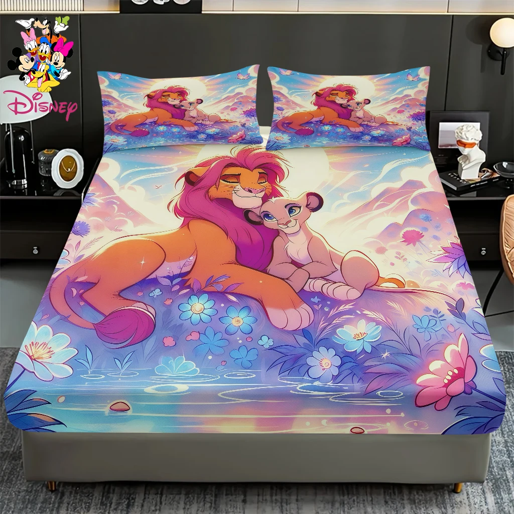 طقم ملاءات ديزني ليون كينج سيمبا ونالا مكون من 2/3 قطعة بطباعة رقمية لتزيين غرفة النوم والمهاجع