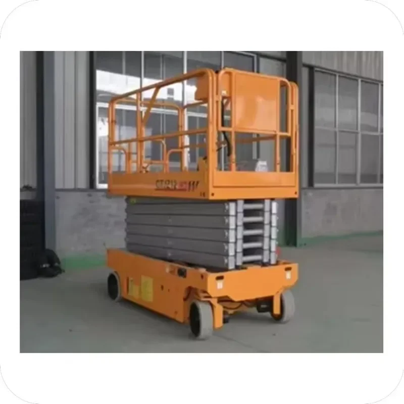 

Самоходный ножничный подъемник грубого теря 4-18 м, мобильный гидравлический электрический подъемный леса, рабочая платформа для квадроцикла