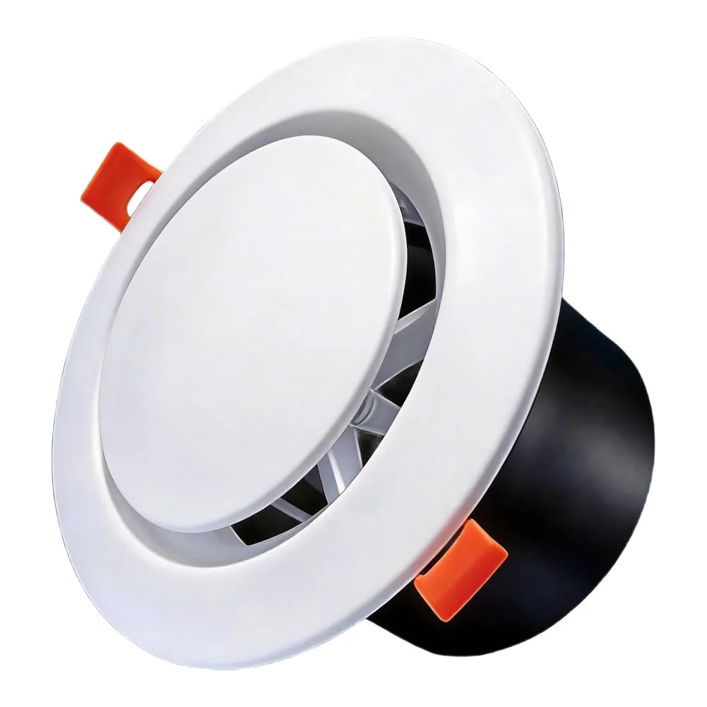 

1 шт. Регулируемая круглая вентиляционная решетка для потолка/стены, воздуховодная решетка-жалюзи для кухни/ванной, система приточной вентиляции