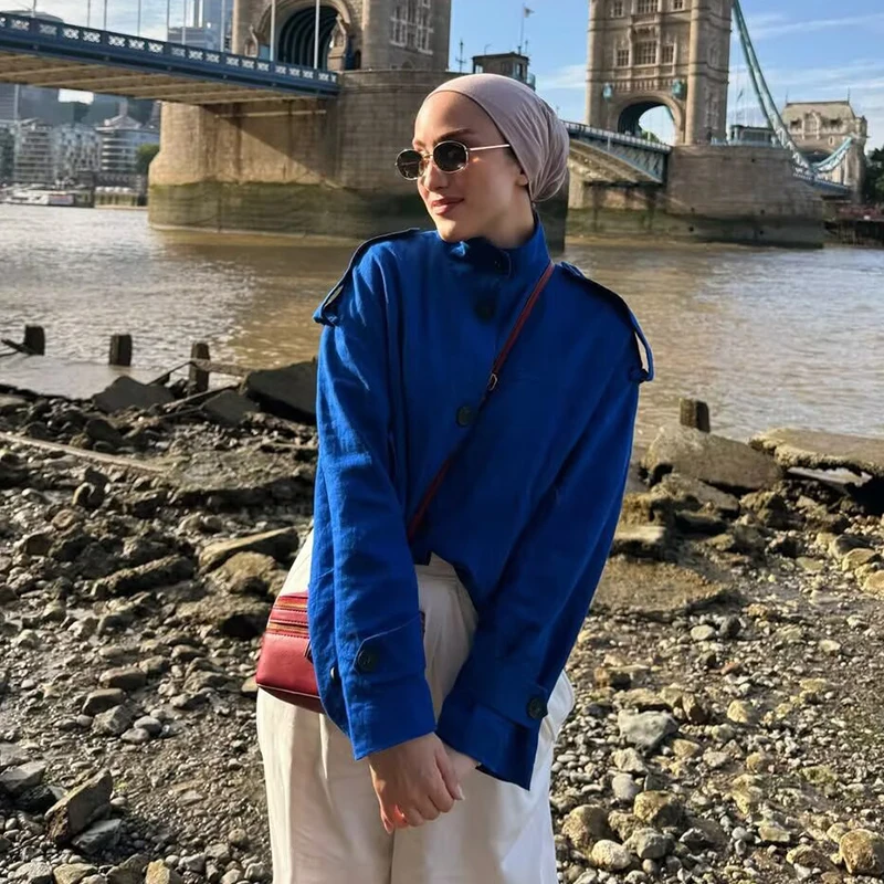 Jackets Women's Autumn 2026 New Chic Youth Loose High-necked Elegant Women's Jackets Blouse Fashion Street Youth Autumn Coats