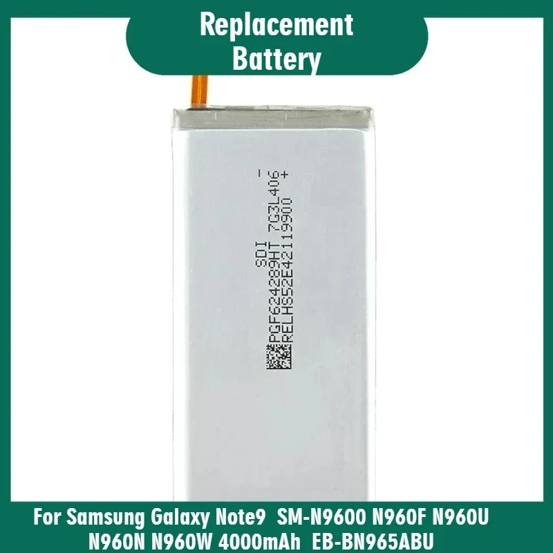 

Replacement Battery For Samsung Galaxy Note9 SM-N9600 N960F N960U N960N N960W 4000mAh EB-BN965ABU