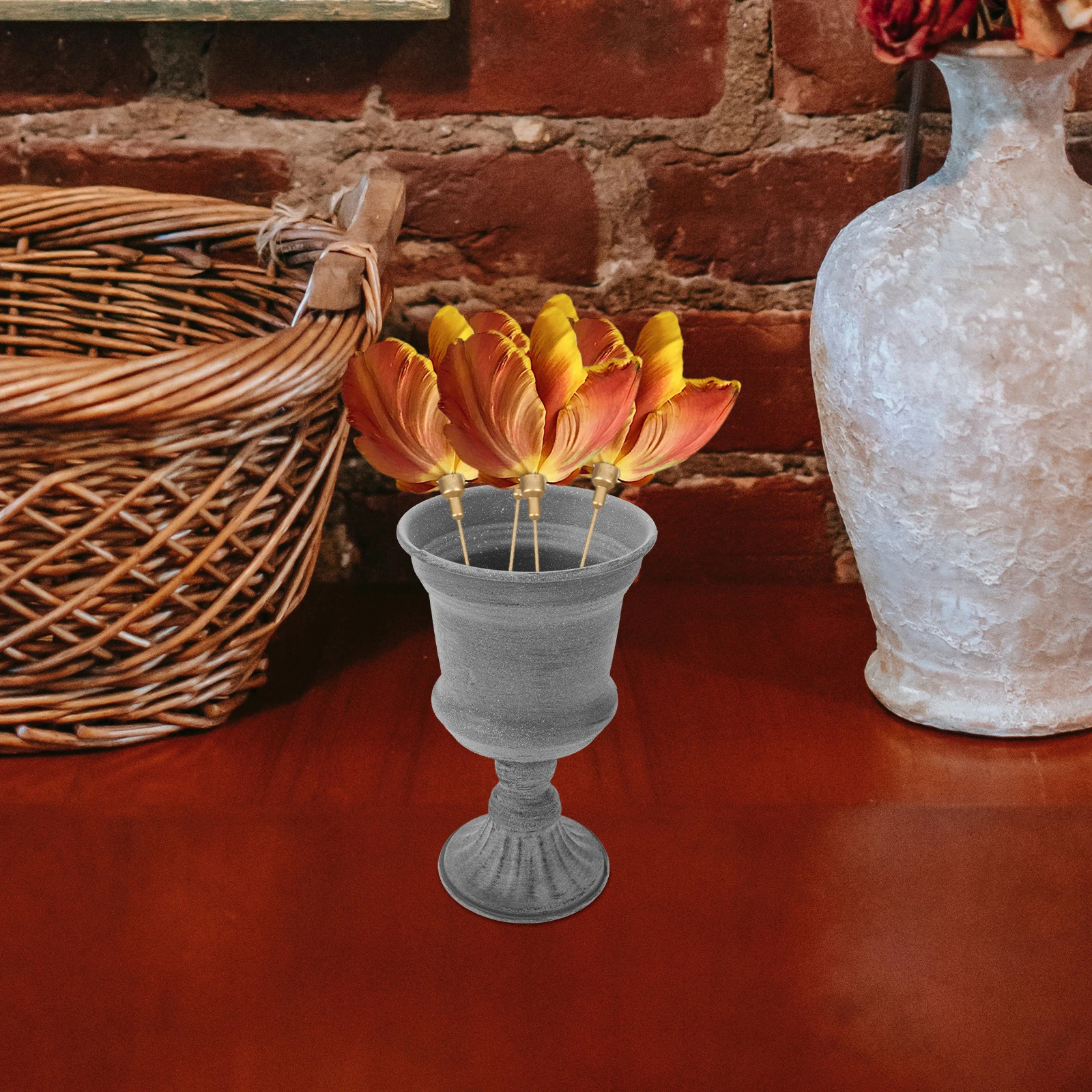 4 pçs caixa de presente rosa haste floral fino acabamento flexível arranjo de flores pólos para diy artesanato artesanal flor artificial