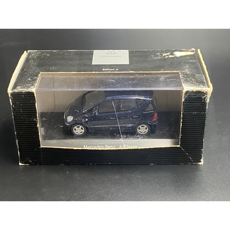 عيب هيربا 1:43 مقياس بنز A-Class 1997 نموذج سيارة سبيكة زرقاء تحصيل لعبة هدية تذكارية عرض حلية #6
