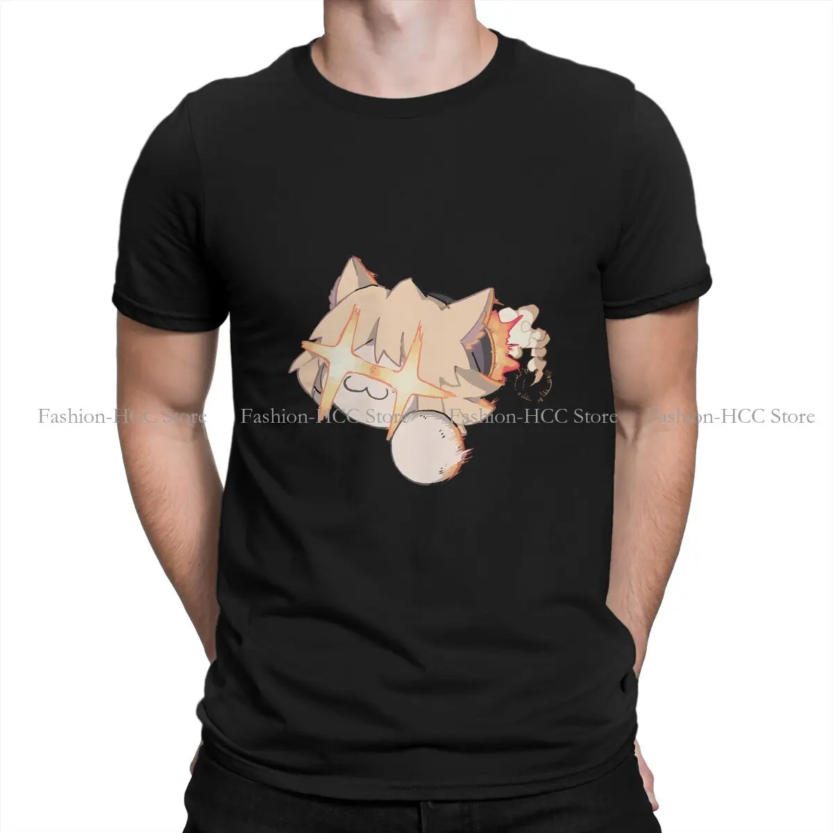 Neco Arc NECOARC Cat Polyester TShirt for Men Fly Soft Casual Sweatshirts T Shirt High Quality New Design