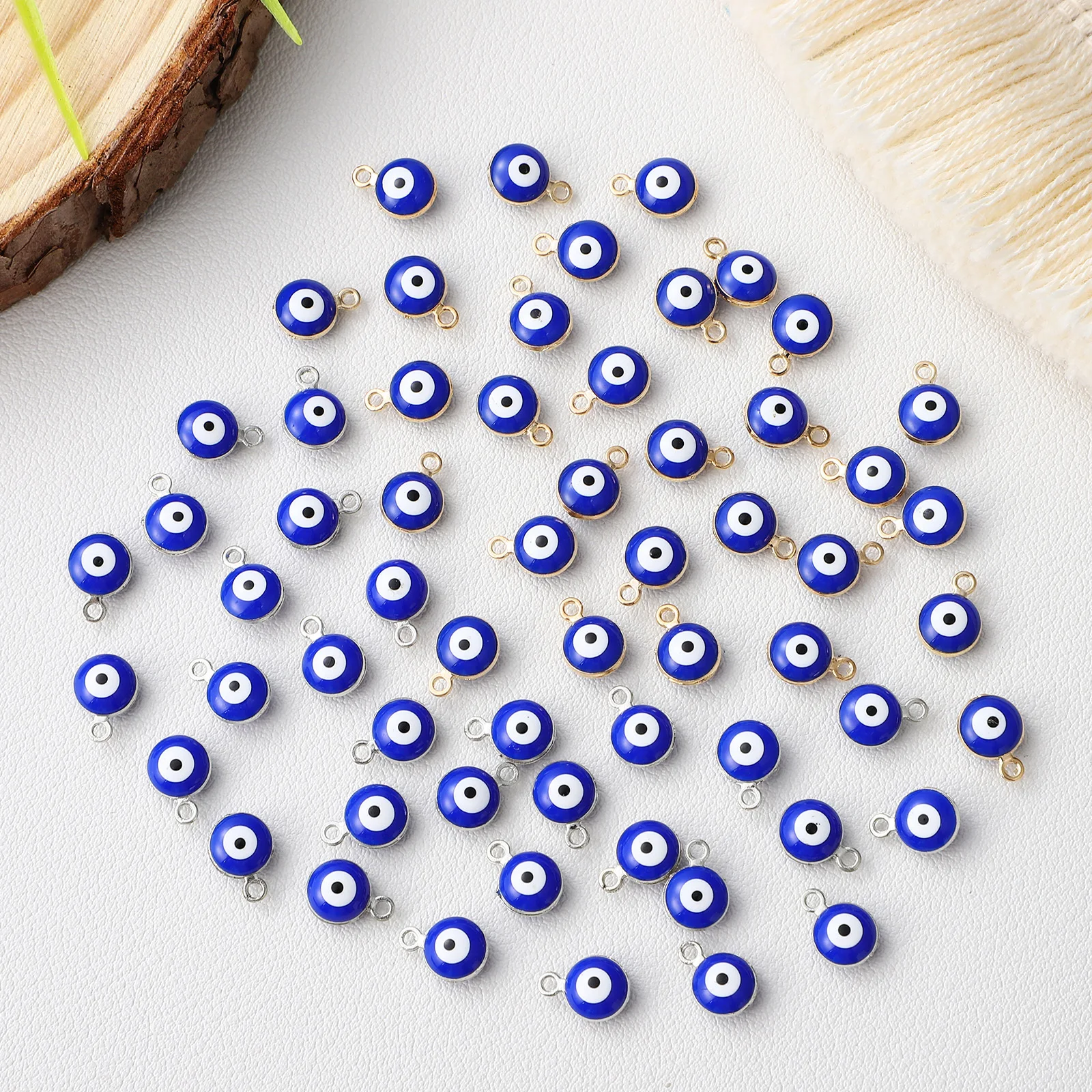 

60 шт., бусины от сглаза, подвески для изготовления ювелирных изделий, ожерелье, браслет, подвески, наборы для рукоделия, изготовление ювелирных изделий в виде глаз, бусины