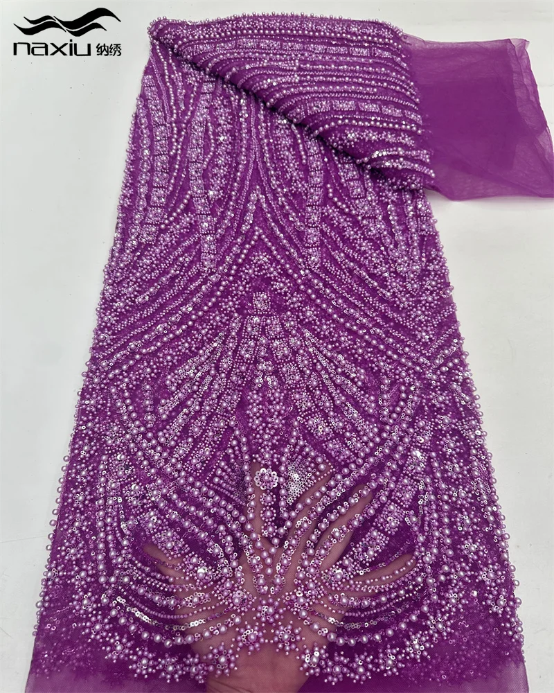 

Африканская кружевная ткань Madison с бисером, 2022, высокое качество, нигерийское кружево с блестками, кружево из бисера, французские тяжелые ткани для вечерних платьев