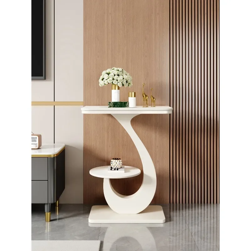 

2025 new home living room rock slab flower stand light luxury high-end flower stand floor display modern simple entrance