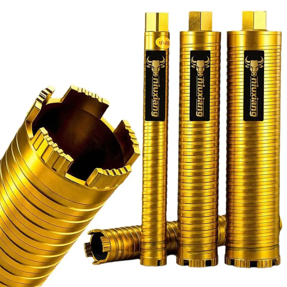 Wet Dry Drilling Diamond Core Drill Bit Wave Tooth Threaded Connection Concrete Core Drill Anti Jam Cutting