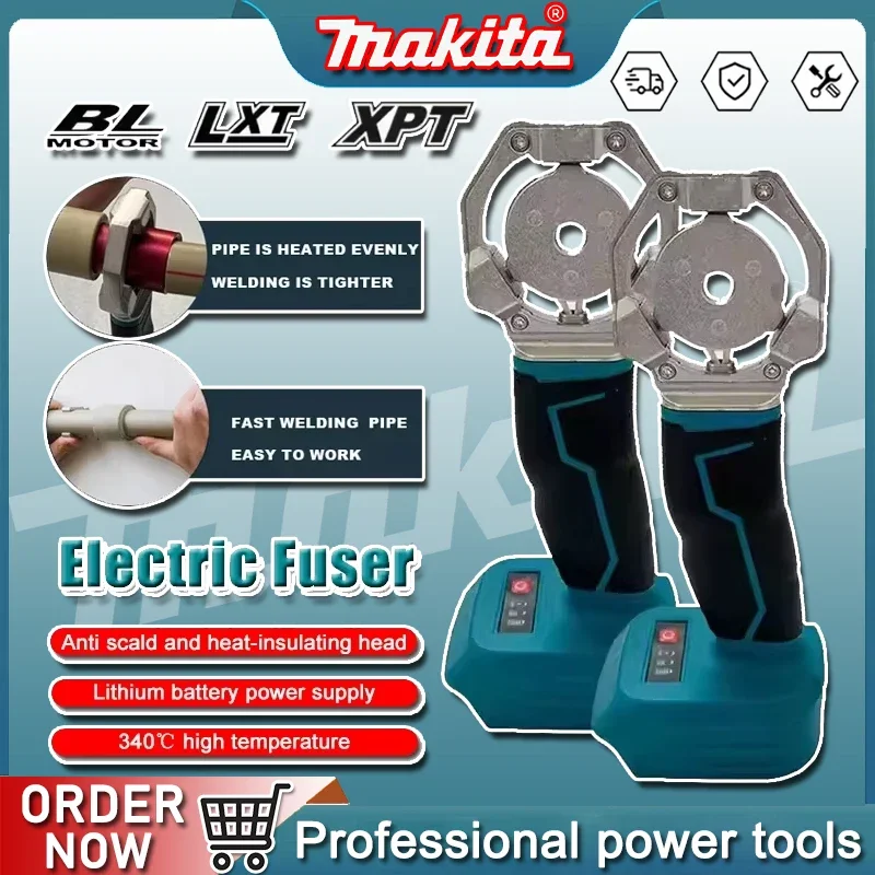 

Makita Electric Pipe Welding Machine Cordless Fuser PPR PE Soldering Iron Plastic Tube PP Heating Hot Melt For 18V Battery