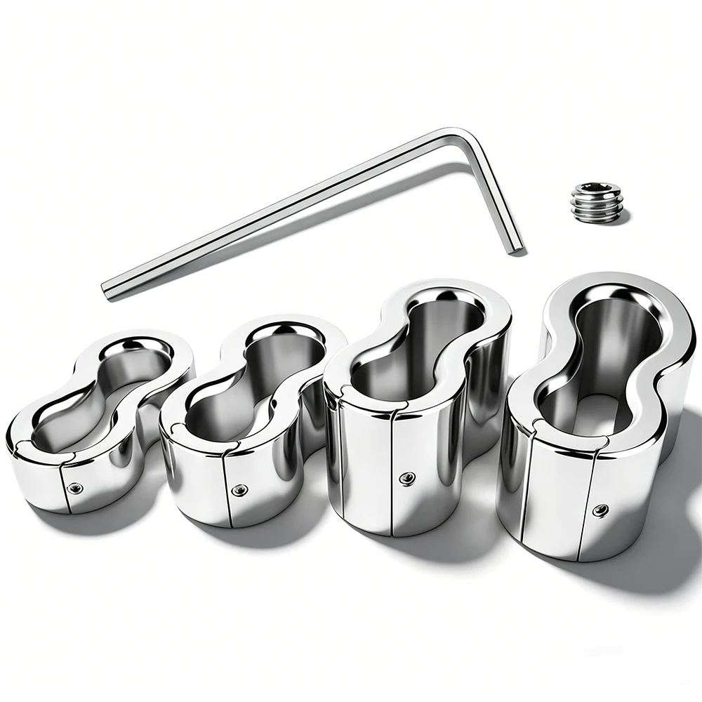 FRKO 304 Steel Penis Lock Cock Ring Heavy Duty Weight Male Metal Ball Stretcher Scrotum Delay Ejaculation BDSM Sex Toy for Men