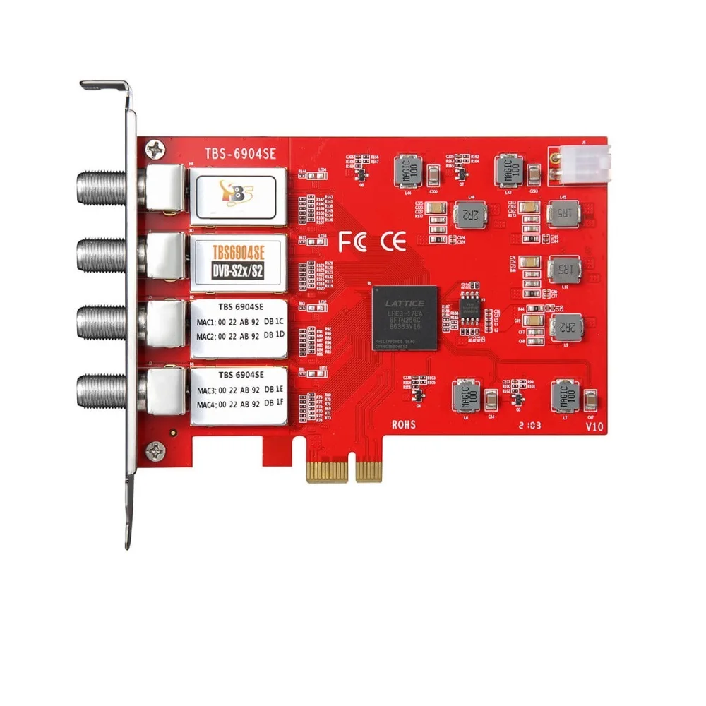 Tbs6904se dvb-s s2 s2X quad tuner pci card for watching and recording satellite fta tv Channels on pc computer network cards