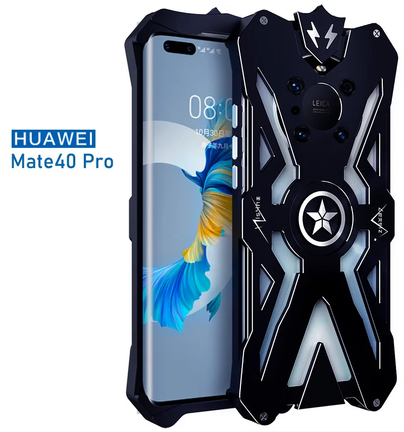 

Новый алюминиевый армированный чехол Thor для Huawei Mate 40 Pro Plus Mate40 Pro + чехол для телефона с железной вспышкой защитный чехол кожаная сумка