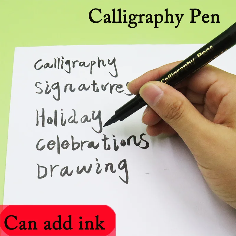 

Calligraphy Pen Hand Lettering Markers for Writing Drawing Black Ink Art 4 Size Tip Brush ,medium tip,small tip,fine tip