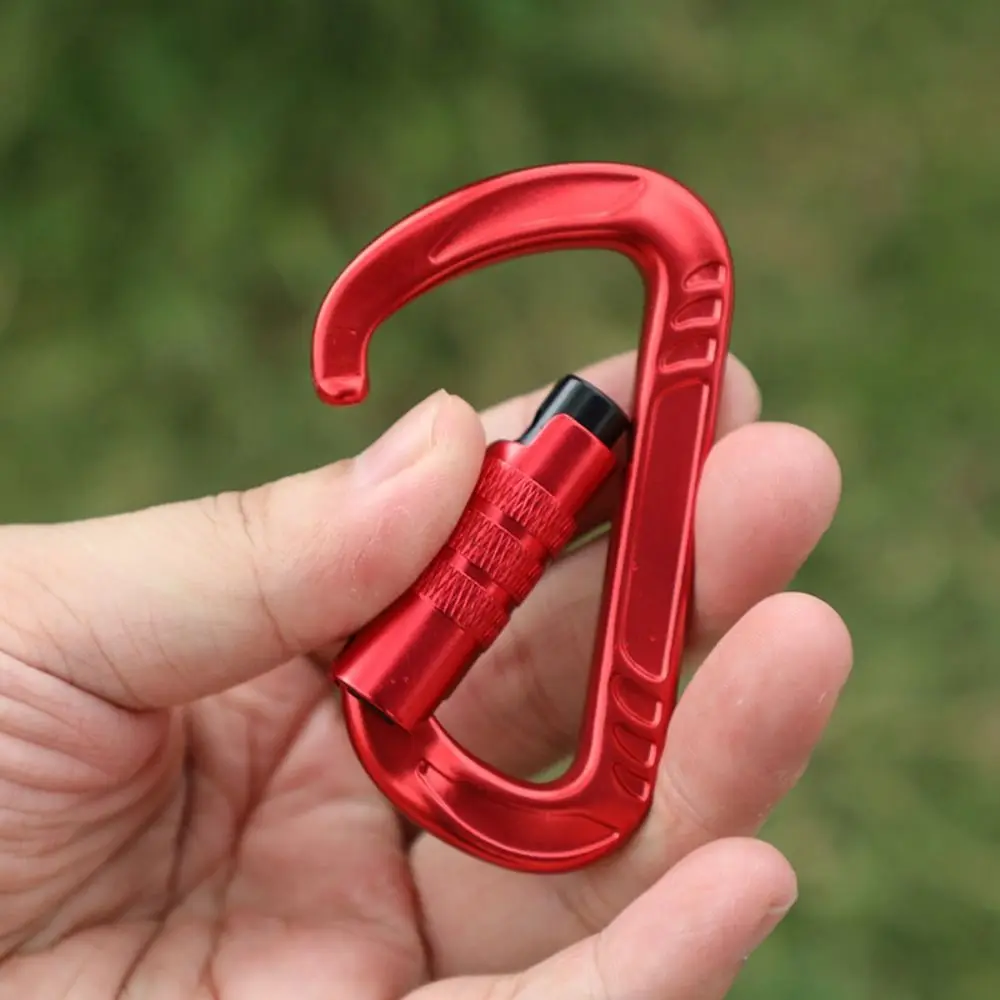 

7075 Aviation Aluminum Safety Auto Lock Buckle D-shaped 12KN Professional Carabiner Rappelling Protect Outdoor Sports Buckle