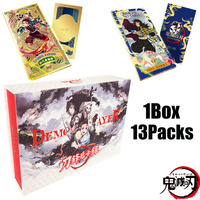 Wholesale Demon Slayer Collection Cards Diamond Rare Card Tanjirou Kamado Nezuko Character Collection Card Christma Gifts